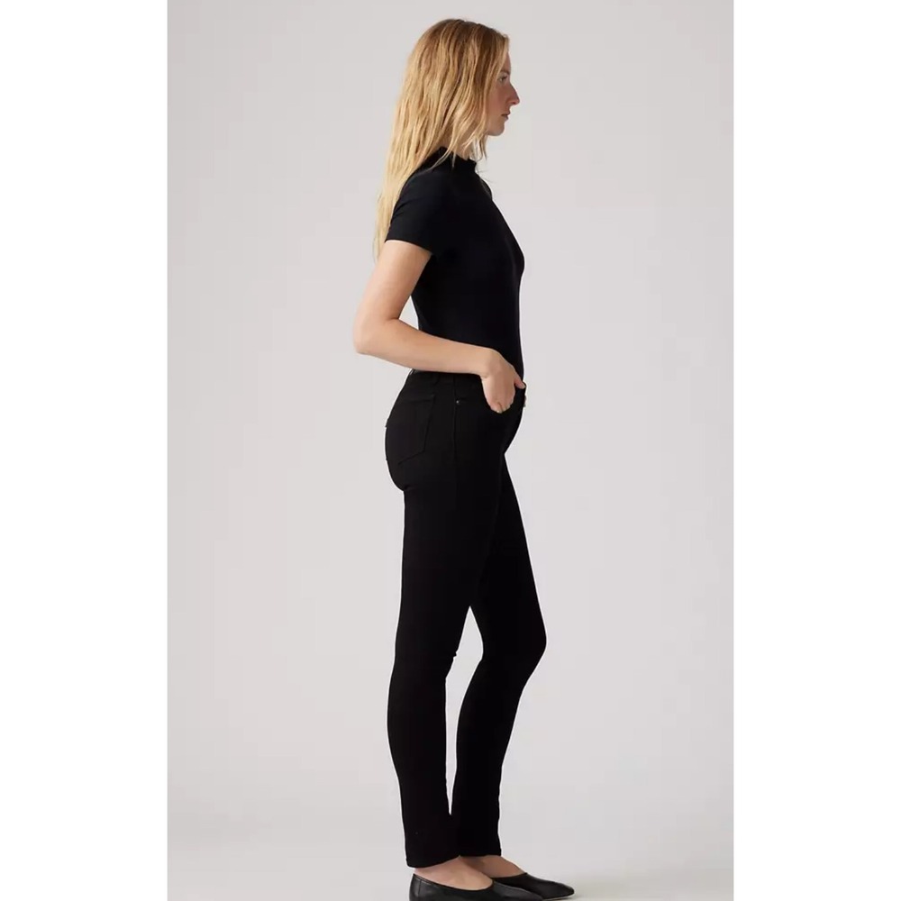 Levi's 311 Shaping Skinny Jeans Black Soft Stretch Mid Rise Size 6 Short W28 L28 - Picture 12 of 13